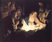 Gerrit van Honthorst adoration of the shepherds oil